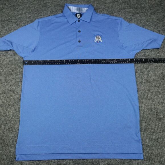 Footjoy Shirt‎ Mens Large Blue Polo Golf Performance Stretch The Hideout Adult - Picture 8 of 9